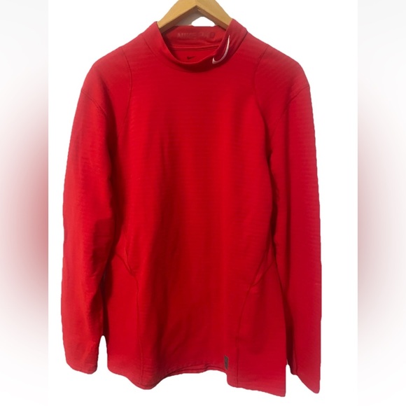 Nike Pro Men’s Dri Fit Shirt Ribbed Red XL - Picture 1 of 1